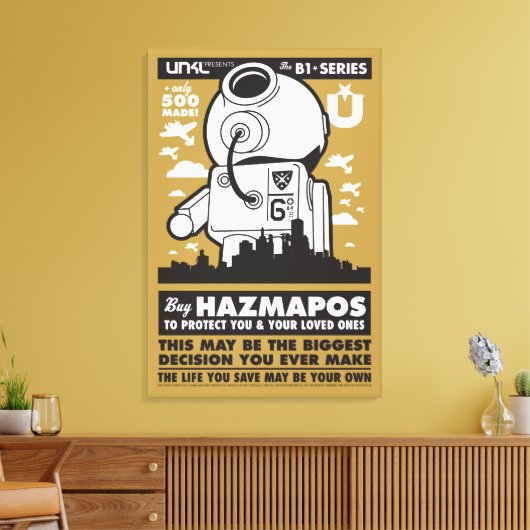 HazMaPoster_Bruin Canvas Afdruk (Insitu (Woonkamer))