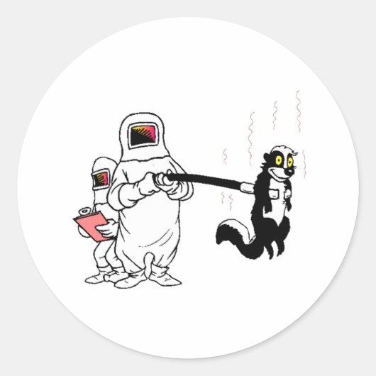 Hazmat Team Ronde Sticker (Voorkant)