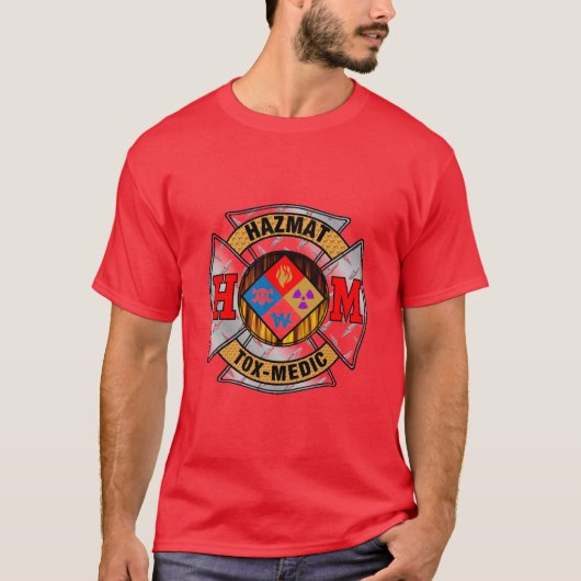 Hazmat Tox-Medic Maltees Kruis T-shirt (Voorkant)