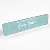 Hazy Aqua Sketting Cursive Script Naambordje