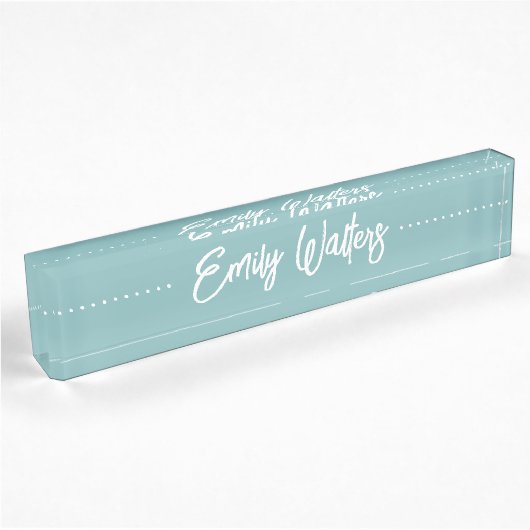 Hazy Aqua Sketting Cursive Script Naambordje