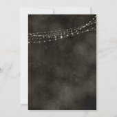 Hazy Black, Light String "You are Invited" Wedding Kaart (Achterkant)