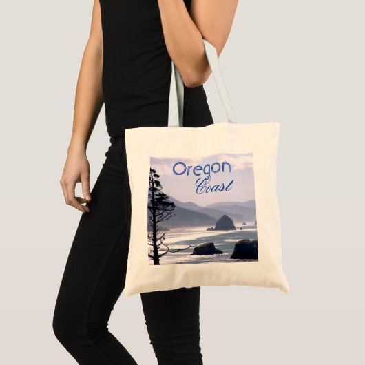 Hazy Blue Haystack Rock Oregon Coast Bag Tote Bag (Voorkant (product))