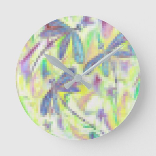 Hazy Dragonfly Rainbow Ronde Klok (Voorkant)