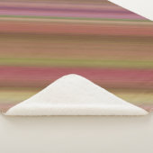 Hazy Garden roze, bruin en groene streep Sherpa Deken (3/4)