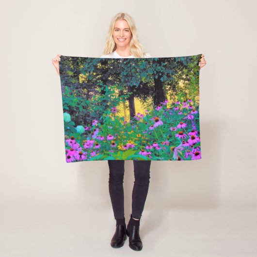 Hazy Morning Sunrise in My Rubio Garden Fleece Deken (In situ)