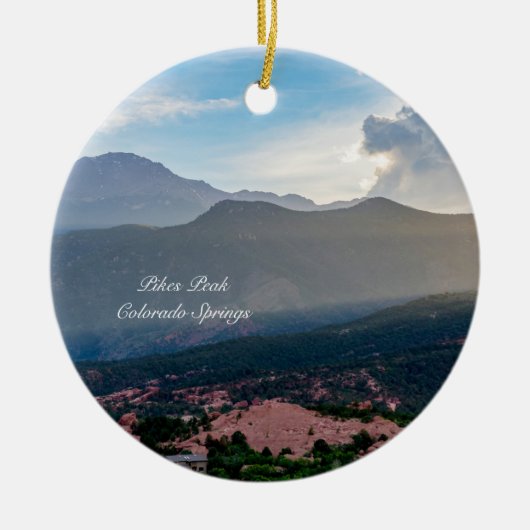 Hazy Pikes Peak Sunset Circle Ornament (Voorkant)