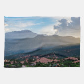 Hazy Pikes Peak Sunset Keukenhanddoek (Horizontaal)