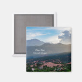 Hazy Pikes Peak Sunset Square Magnet (Voorkant / Achterkant)