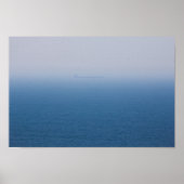 Hazy Ship, Lake Michigan Poster (Voorkant)