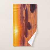 Hazy sunset on Kurushima Kaikyo Bridge and Kurushi Bad Handdoek (Handdoek)