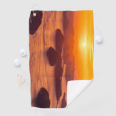 Hazy sunset on Kurushima Kaikyo Bridge and Kurushi Golfhanddoek (Insitu)