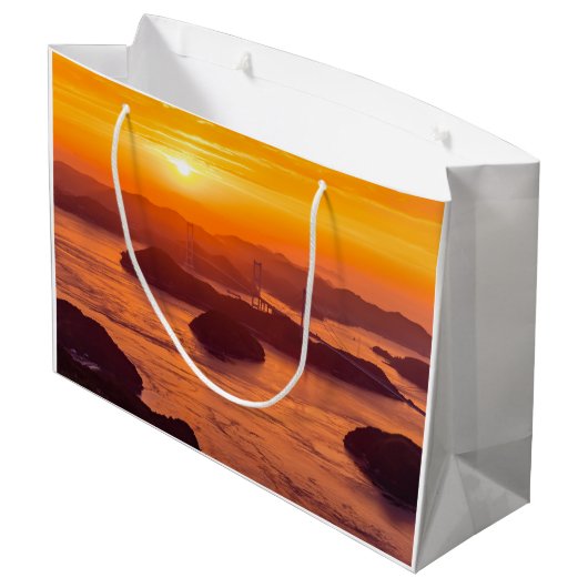 Hazy sunset on Kurushima Kaikyo Bridge and Kurushi Groot Cadeauzakje (Achterkant Gekanteld)