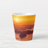 Hazy sunset on Kurushima Kaikyo Bridge and Kurushi Latte Mok (Voorkant)