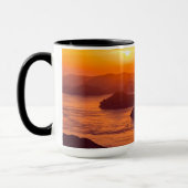 Hazy sunset on Kurushima Kaikyo Bridge and Kurushi Mok (Links)