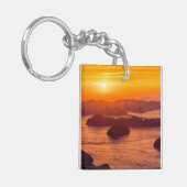 Hazy sunset on Kurushima Kaikyo Bridge and Kurushi Sleutelhanger (Voorkant Links)