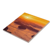 Hazy sunset on Kurushima Kaikyo Bridge and Kurushi Tegeltje (Zijkant)