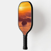 Hazy sunset on Kurushima Kaikyo Bridge Pickleball Paddle (Links)