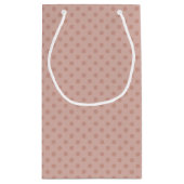 Hazy taupe/Roos gouden polka-dots cadeautas (Achterkant)