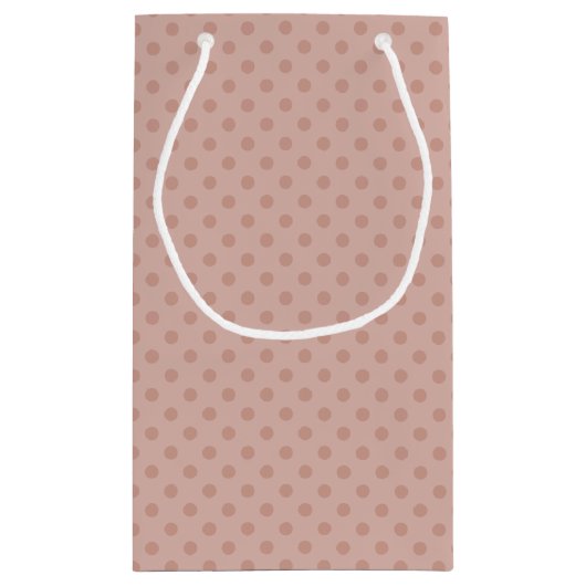 Hazy taupe/Roos gouden polka-dots cadeautas (Achterkant)
