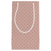 Hazy taupe/Roos gouden polka-dots cadeautas (Voorkant)