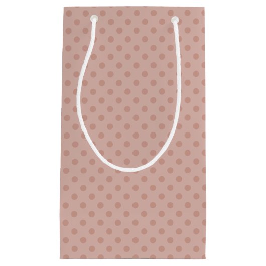 Hazy taupe/Roos gouden polka-dots cadeautas (Voorkant)