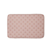 Hazy taupe/Roos goudpolka-punten badkamerkleed Badmat (Voorkant)
