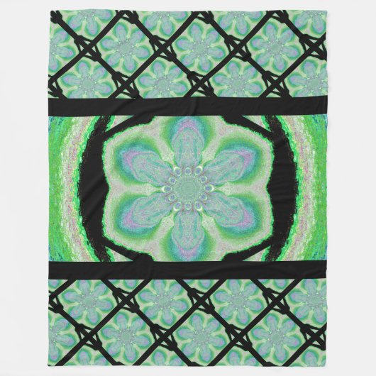 Hazy Wildflower 1 Fleece Deken (Voorkant)