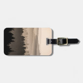 Hazy Woodland Hills Landschap Foto Bagagelabel (Voorkant horizontaal)