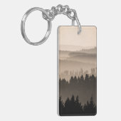 Hazy Woodland Hills Landschap Foto Sleutelhanger (Voorkant Links)