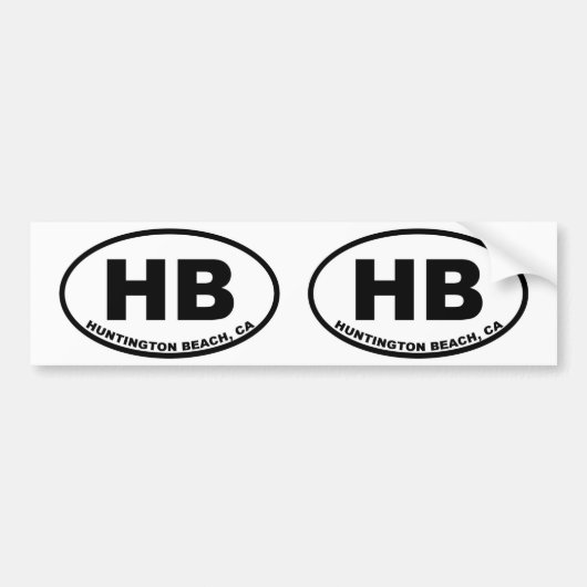 HB Huntington Beach Bumpersticker (Voorkant)