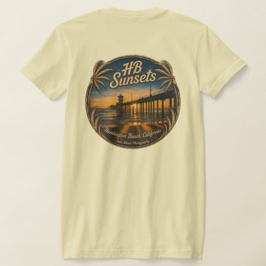 HB Sunsets (Dames) T-shirt (Laag Achter)