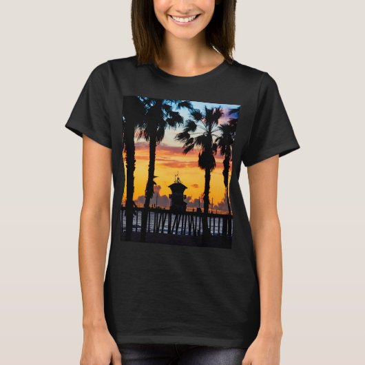HB Sunsets Surf & Sunsets  T-shirt (Voorkant)