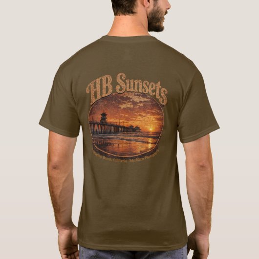 HB Sunsets T-Shirt (Heren) (Achterkant)