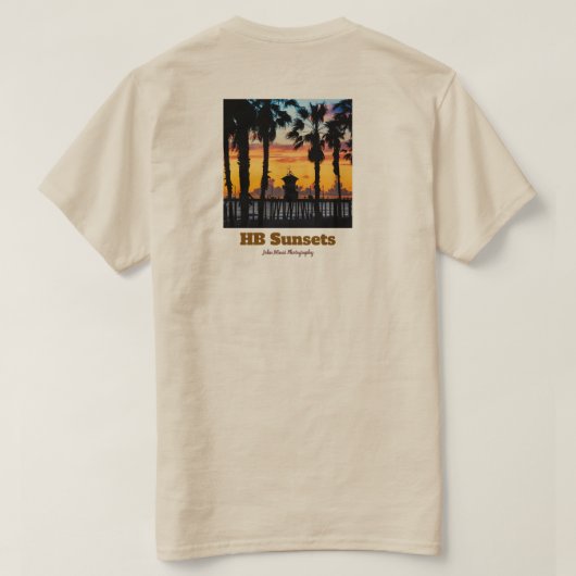 HB Sunsets T-shirt (heren) (Design achterkant)