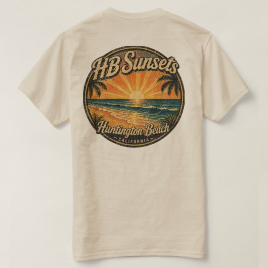 Hb Sunsets T-shirt (heren) (Design achterkant)