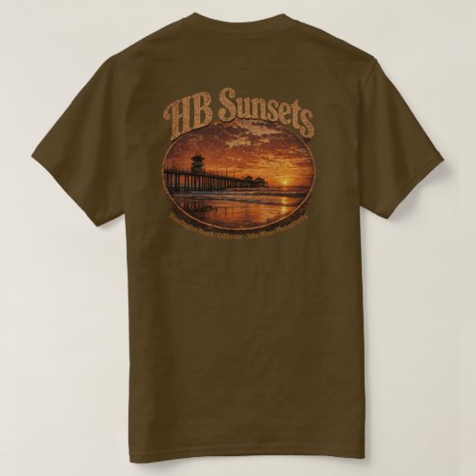 HB Sunsets T-Shirt (Heren) (Design achterkant)