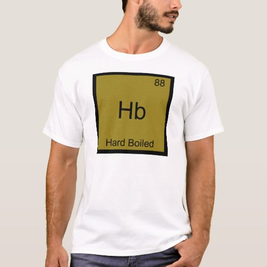 Hb - symbool voor hardgekookt scheikundig element t-shirt (Voorkant)