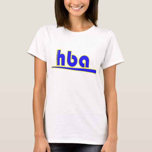 HBA Blauw en Geel T-shirt (Voorkant)