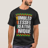 HBCU African Humbled Blessed Creative Unique Histo T-shirt (Voorkant)