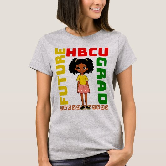 HBCU Afstudeerder Historisch Zwart College Meisje T-shirt (Voorkant)