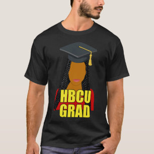 HBCU Afstudeerder Zwart Vrouw Met Vlechten Pullove T-shirt