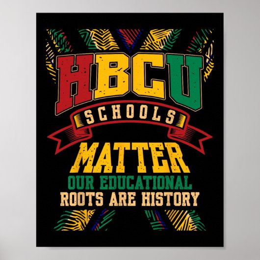 HBCU Black College School Problemen Afro-Amerika Poster (Voorkant)
