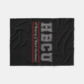HBCU Black History Maand en Black Excellence Fleece Deken (Voorkant (Horizontaal))