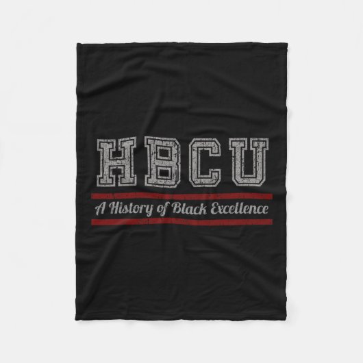 HBCU Black History Maand en Black Excellence Fleece Deken (Voorkant)