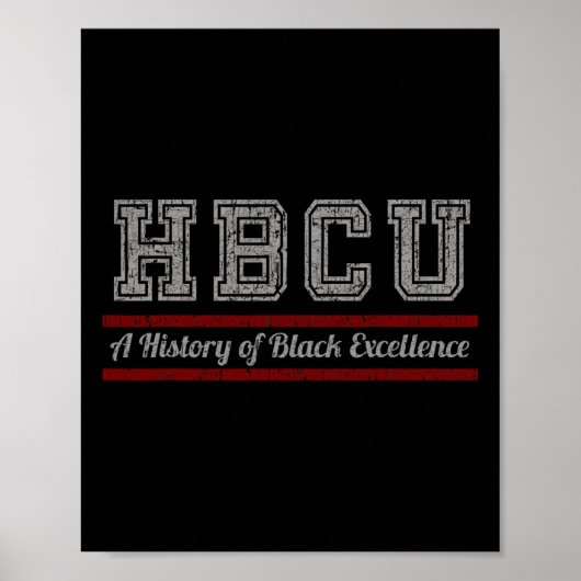 HBCU Black History Maand en Black Excellence Poster (Voorkant)