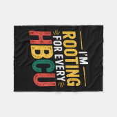 HBCU Black History Month Ik Steun Elke HBC Fleece Deken (Voorkant (Horizontaal))