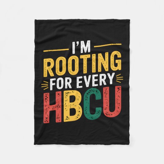 HBCU Black History Month Ik Steun Elke HBC Fleece Deken (Voorkant)