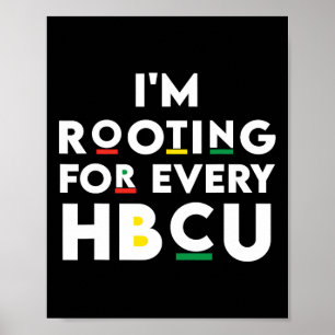HBCU Black History Month ik steun elke HBCU Poster