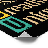 HBCU Black History Month vernederd gezegend creati Poster (Hoek)